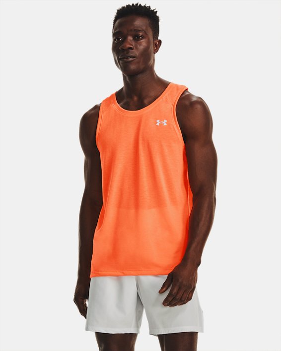 Camiseta UA Streaker Run para hombre, Orange, pdpMainDesktop image number 0